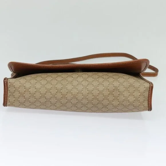 Authentic CELINE Macadam Canvas Shoulder Bag Beige - Picture 12 of 16